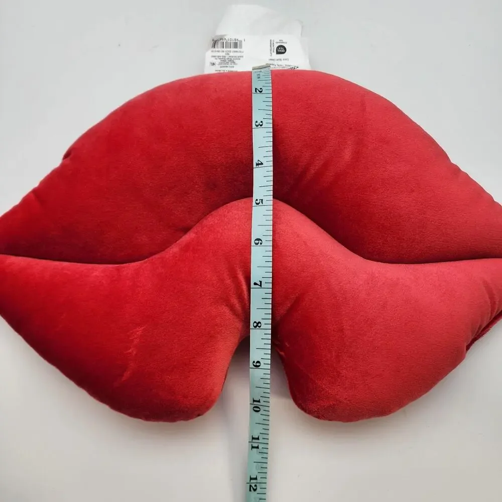 Target Cherry Red Lips Plush Pillow 10x17 Valentine College Dorm Room Essentials